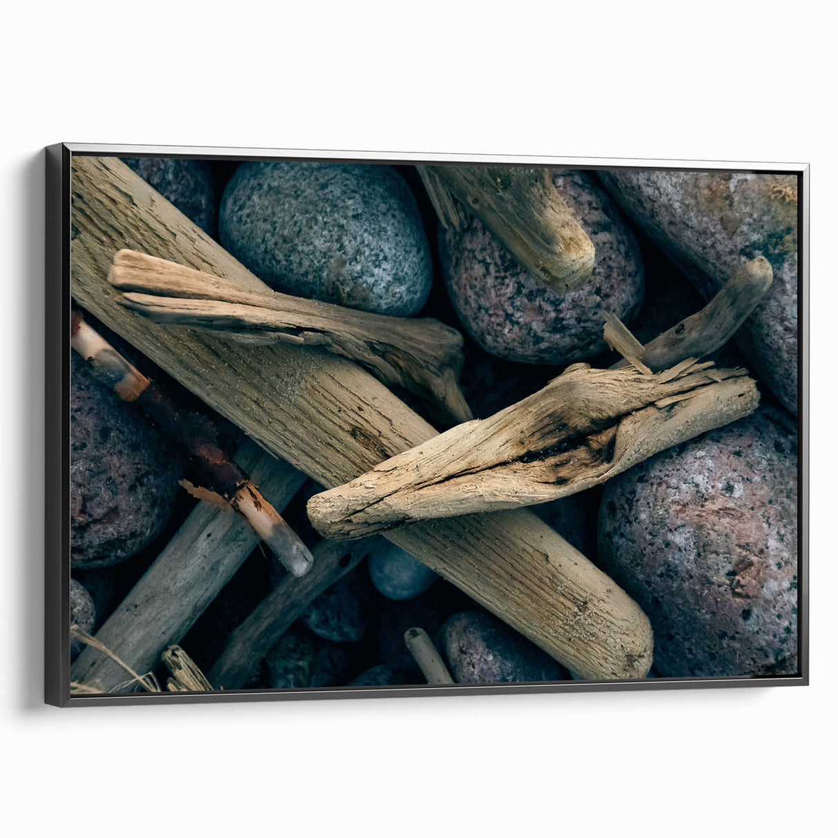 Black and white framed canvas depicting a vintage European landscape, ideal for bedroom wall decor.