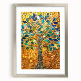 Extra large abstract art print of Barcelona scenery in textured silver frame, ideal for living room decor.