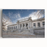 Black and white photograph of a Connecticut landscape on large stretched canvas, suitable for kitchen wall art.