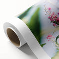 Art deco poster of spring season with pastel shades on rolled canvas, ideal for nursery wall art.