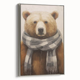 Winter landscape art painting on framed canvas, featuring muted gray and silver tones, ideal for living room decor.