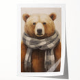 Extra large rolled print of a winter-themed floral art in muted blue and white tones, ideal for dining room wall decor.