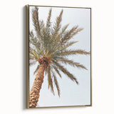 Framed canvas depicting a serene landscape scene in muted earth tones, ideal for bedroom wall art.