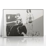 Expressionist Art: Monochrome Violin Concert in Modern Expressionism