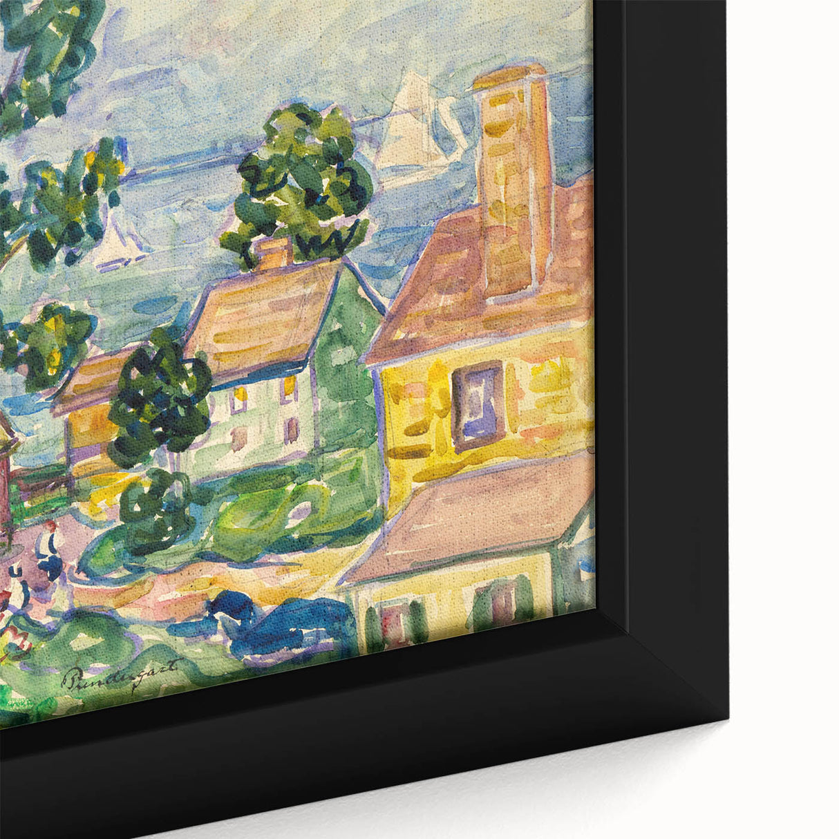 New England Coastal Village - Maurice Prendergast Impressionist Print