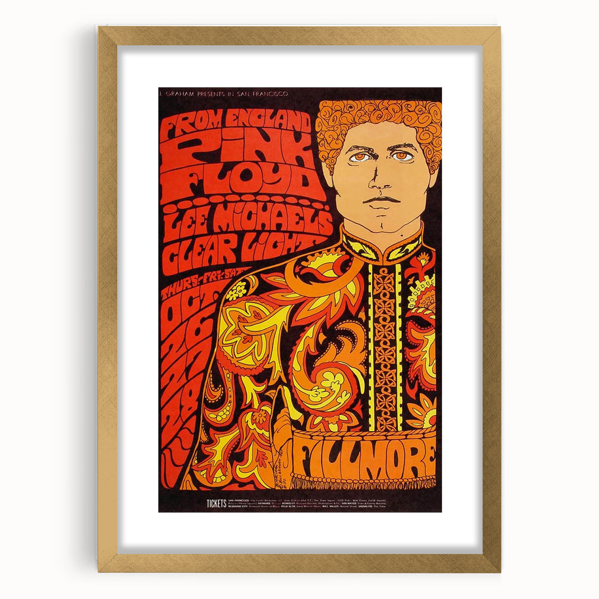 Pink Floyd Retro Wall Art Poster - Vintage 1960s Concert