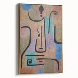 Modern Wall Art: Abstract Face in Earthy Tones – Contemporary Minimalist Decor