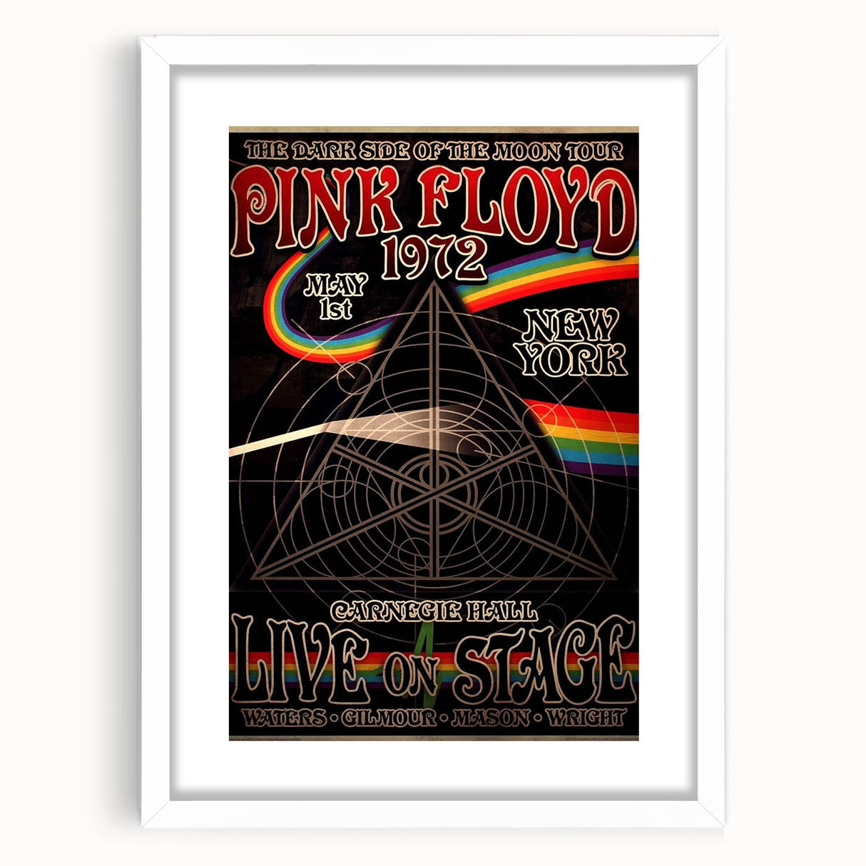 Pink Floyd Dark Side of the Moon 1972 Retro Poster