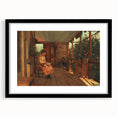Realism Art Canvas: Girl Shelling Peas on a Porch Realism Wall Art