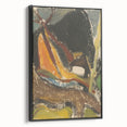 Modern Wall Art: Abstract Mountain Scene – Rustic Earthy Landscape Decor