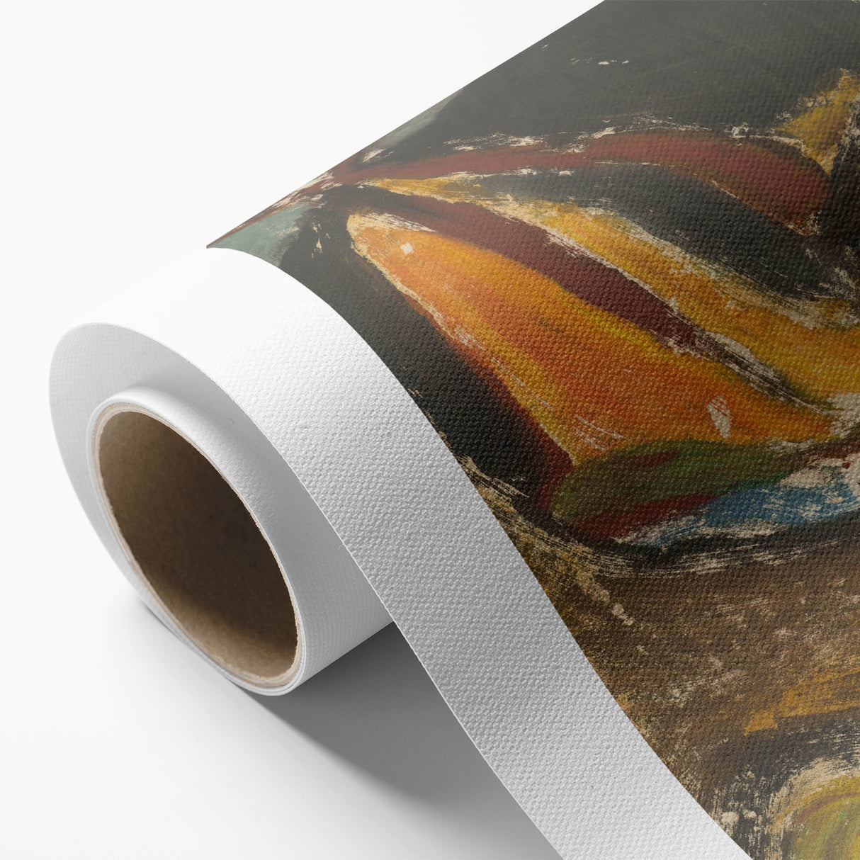 Modern Wall Art: Abstract Mountain Scene – Rustic Earthy Landscape Decor