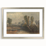 Romanticism Art: On the Thames - Emotional Landscape Canvas Print