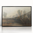 Romanticism Art: On the Thames - Emotional Landscape Canvas Print