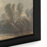 Romanticism Art: On the Thames - Emotional Landscape Canvas Print