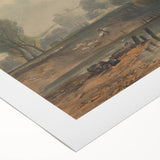 Romanticism Art: On the Thames - Emotional Landscape Canvas Print