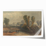 Romanticism Art: On the Thames - Emotional Landscape Canvas Print