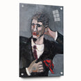 Modern Wall Art: Textured Self-Portrait – Contemporary Bold Decor Piece