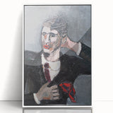 Modern Wall Art: Textured Self-Portrait – Contemporary Bold Decor Piece