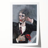 Modern Wall Art: Textured Self-Portrait – Contemporary Bold Decor Piece