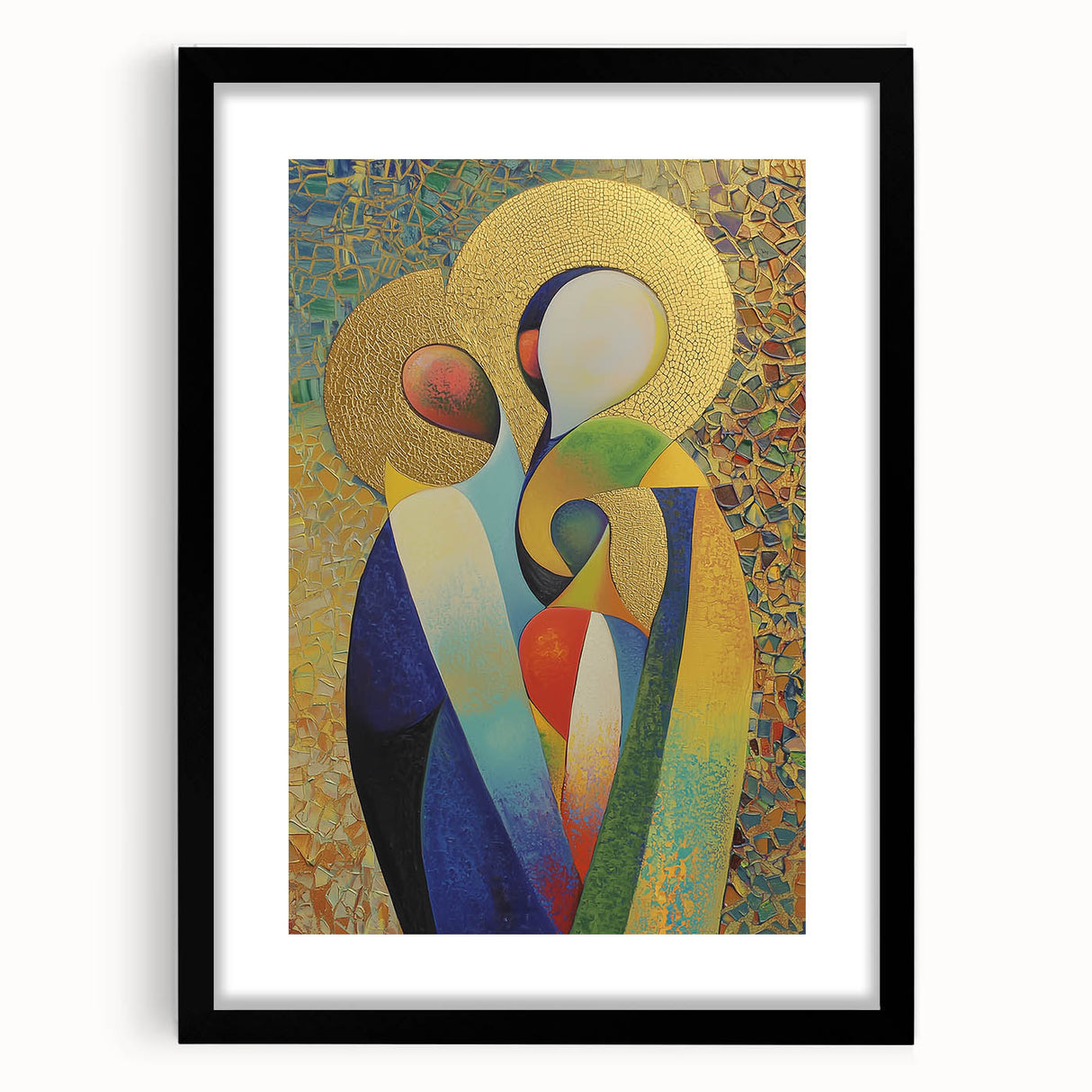 Golden Abstract Living Room Wall Art - Modern Canvas Print