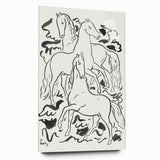 Expressionist Drawing - Three Horses | Contemporary Wall Art Print