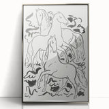 Expressionist Drawing - Three Horses | Contemporary Wall Art Print