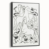 Expressionist Drawing - Three Horses | Contemporary Wall Art Print
