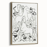 Expressionist Drawing - Three Horses | Contemporary Wall Art Print