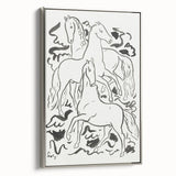Expressionist Drawing - Three Horses | Contemporary Wall Art Print