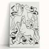 Expressionist Drawing - Three Horses | Contemporary Wall Art Print