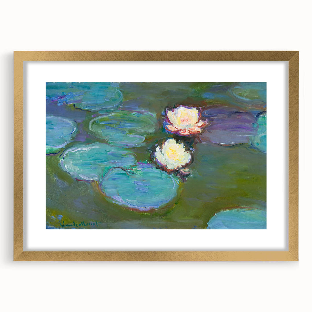 Claude Monet Water Lilies - Impressionist Wall Art Canvas Print