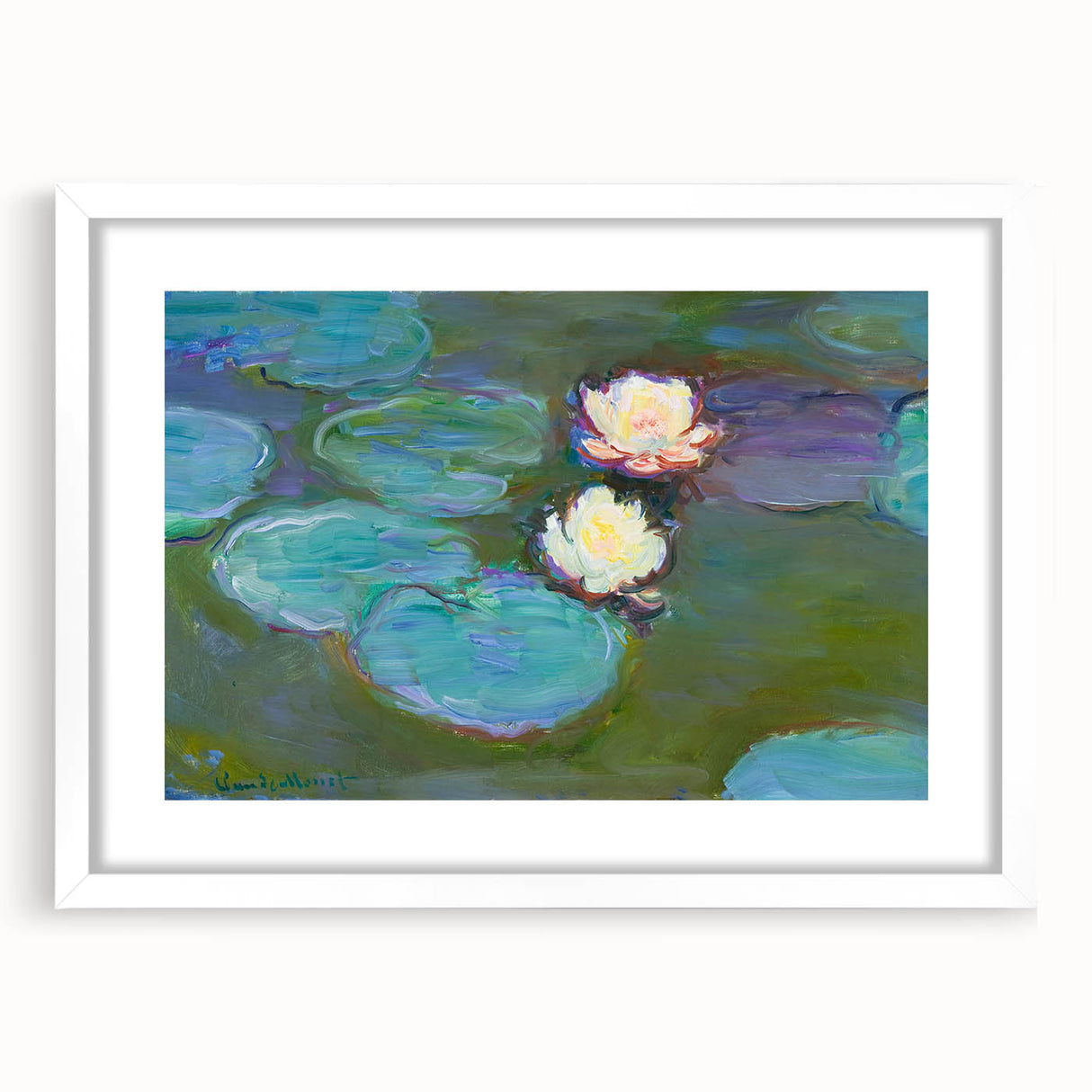 Claude Monet Water Lilies - Impressionist Wall Art Canvas Print