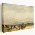 Romanticism Art: Cows Crossing a Ford by Jules Dupré - Classic Print