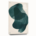 Abstract minimalist wall art displayed in a side view on acrylic glass, featuring a sleek design with colorful pins, perfect for modern decor.