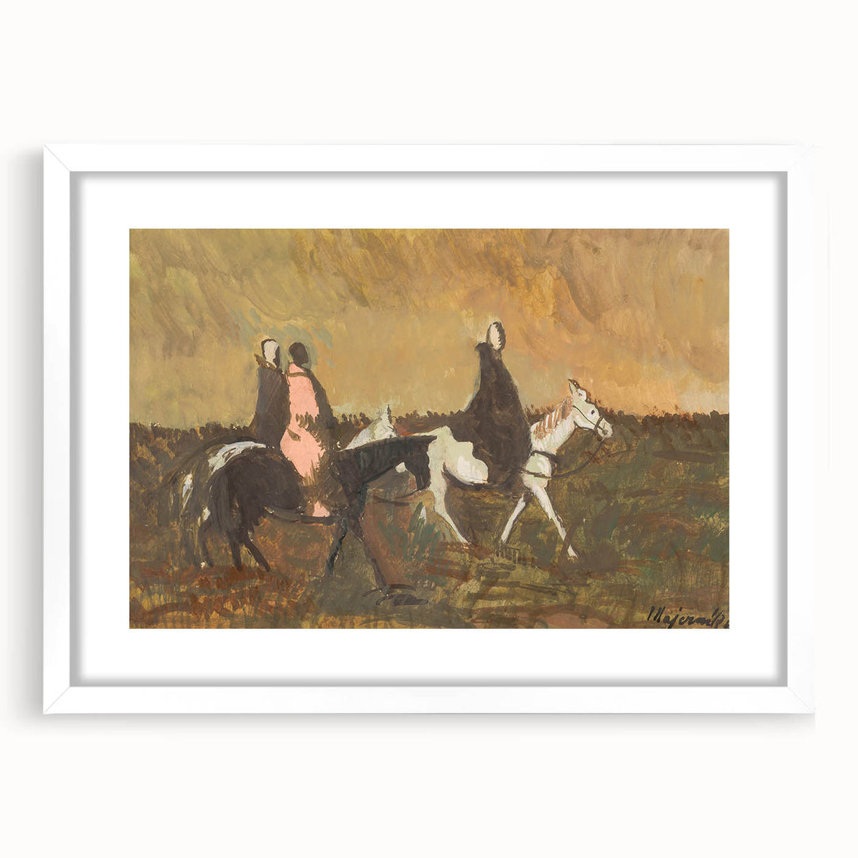 Expressionist Landscape - Three Riders | Modern Expressionism Wall Art