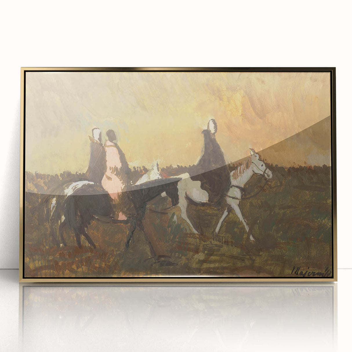 Expressionist Landscape - Three Riders | Modern Expressionism Wall Art