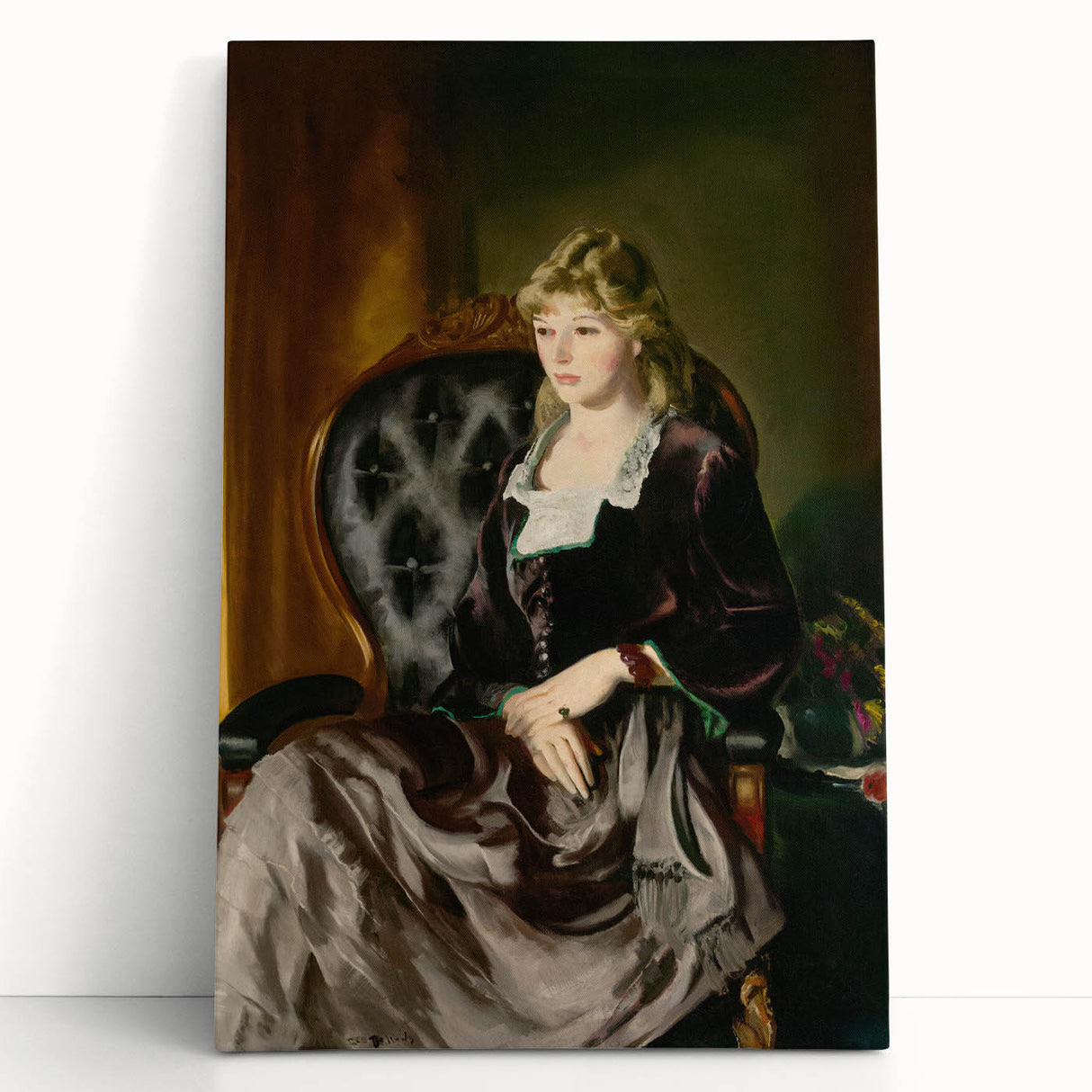 Modern Wall Art: Classic Portrait in Rich Tones – Elegant Contemporary Decor