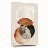 Abstract minimalist wall art design featuring a vibrant acrylic glass display with visible pins, showcasing a sleek side view that highlights its modern aesthetic and unique texture.