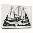 Expressionist Nautical Scene - Sailing Ships | Modern Wall Art Print