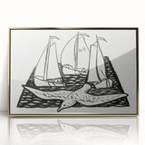 Expressionist Nautical Scene - Sailing Ships | Modern Wall Art Print