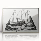 Expressionist Nautical Scene - Sailing Ships | Modern Wall Art Print