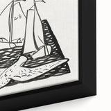 Expressionist Nautical Scene - Sailing Ships | Modern Wall Art Print