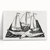 Expressionist Nautical Scene - Sailing Ships | Modern Wall Art Print