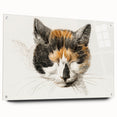Romanticism Art: Calico Cat by Jean Bernard - Classic Animal Portrait