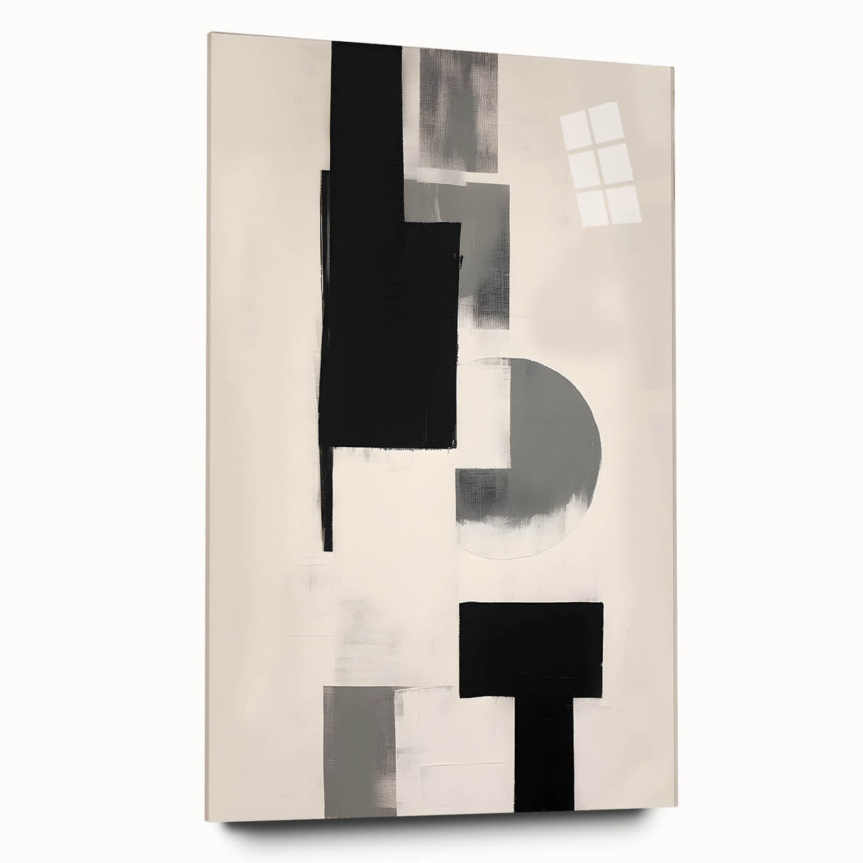Framed Dining Room Prints – Geometric Black and Gray Abstract Art