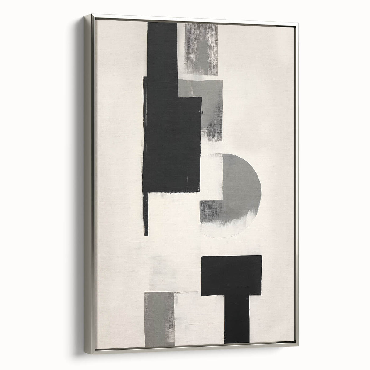 Framed Dining Room Prints – Geometric Black and Gray Abstract Art