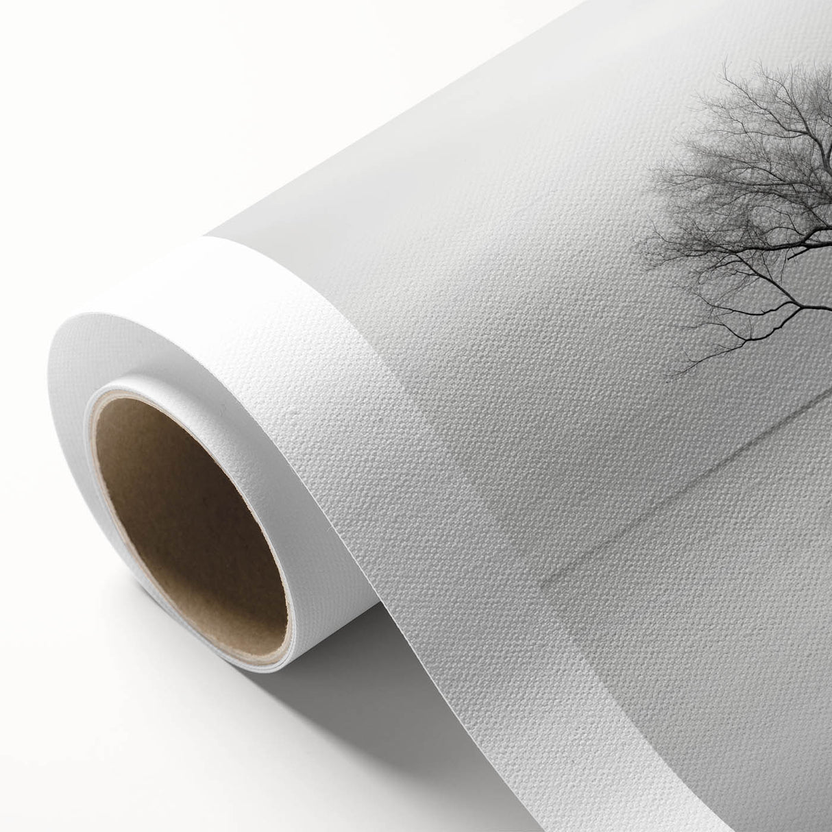Minimalist Tree Reflection Wall Art - Modern Black & White Print