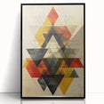Framed abstract minimalist wall art featuring a sleek black design, ideal for modern decor. The acrylic frame enhances the artwork's sophistication, perfect for contemporary spaces.