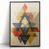 Framed abstract minimalist wall art featuring a sleek black design, ideal for modern decor. The acrylic frame enhances the artwork's sophistication, perfect for contemporary spaces.