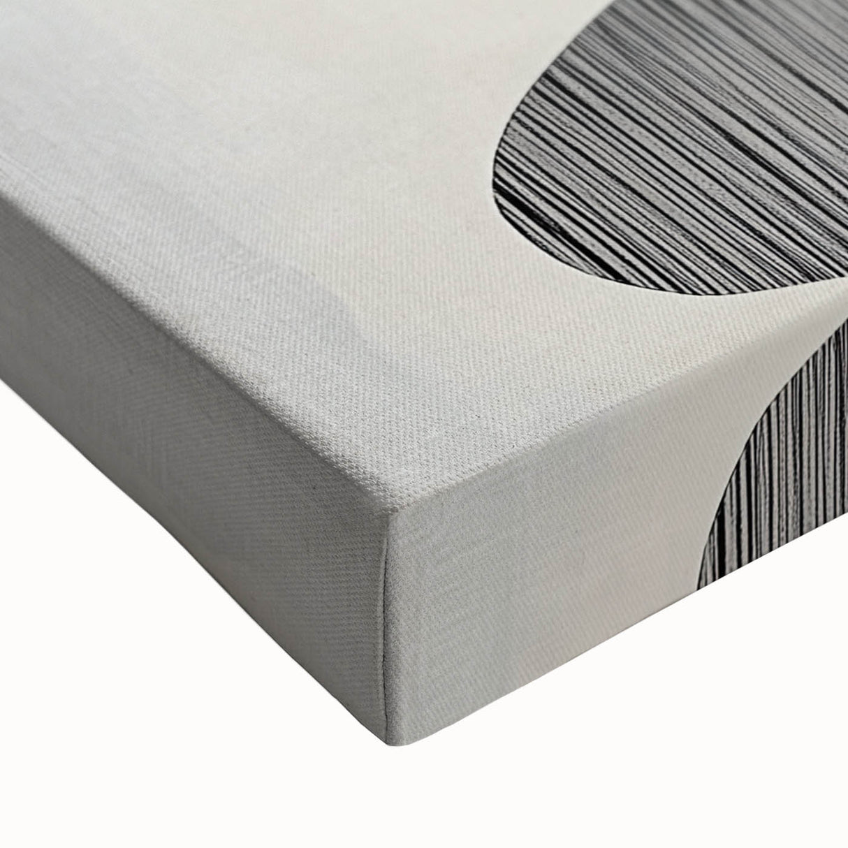 Modern Abstract Wall Art – Black & White Stacked Minimalist Design